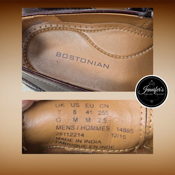 Bostonian NWOT Men's Burgundy Kinnon Step Leather Tassel Loafer Size 8M - Picture 10 of 15